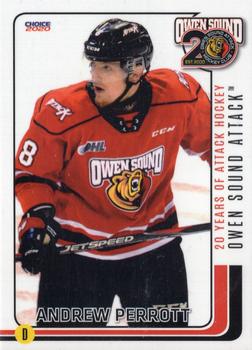 2019-20 Choice Owen Sound Attack (OHL) #6 Andrew Perrott Front