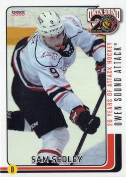 2019-20 Choice Owen Sound Attack (OHL) #7 Sam Sedley Front