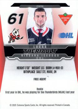 2019-20 Extreme Niagara IceDogs (OHL) #12 Lucas Theriault Back