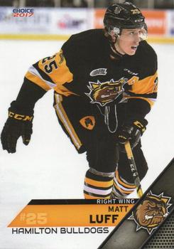 2016-17 Choice Hamilton Bulldogs (OHL) #7 Matt Luff Front