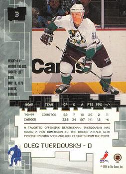 1999-00 Be a Player Millennium Signature Series - Anaheim National Gold #3 Oleg Tverdovsky Back