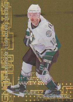 1999-00 Be a Player Millennium Signature Series - Anaheim National Gold #3 Oleg Tverdovsky Front
