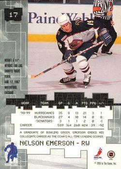 1999-00 Be a Player Millennium Signature Series - Anaheim National Gold #17 Nelson Emerson Back