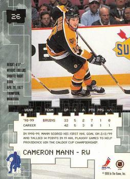 1999-00 Be a Player Millennium Signature Series - Anaheim National Gold #26 Cameron Mann Back