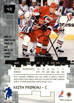 1999-00 Be a Player Millennium Signature Series - Anaheim National Gold #48 Keith Primeau Back
