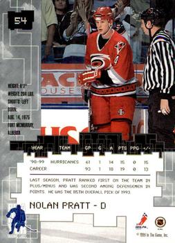 1999-00 Be a Player Millennium Signature Series - Anaheim National Gold #54 Nolan Pratt Back