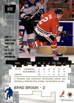 1999-00 Be a Player Millennium Signature Series - Anaheim National Gold #55 Brad Brown Back