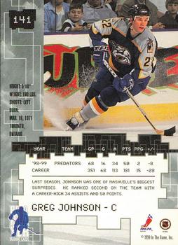 1999-00 Be a Player Millennium Signature Series - Anaheim National Gold #141 Greg Johnson Back