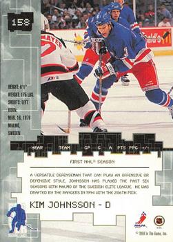 1999-00 Be a Player Millennium Signature Series - Anaheim National Gold #158 Kim Johnsson Back