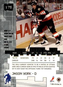 1999-00 Be a Player Millennium Signature Series - Anaheim National Gold #175 Jason York Back