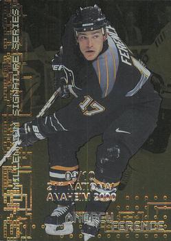 1999-00 Be a Player Millennium Signature Series - Anaheim National Gold #196 Andrew Ference Front