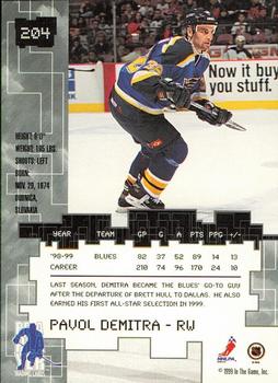 1999-00 Be a Player Millennium Signature Series - Anaheim National Gold #204 Pavol Demitra Back