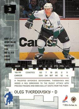 1999-00 Be a Player Millennium Signature Series - Anaheim National Ruby #3 Oleg Tverdovsky Back