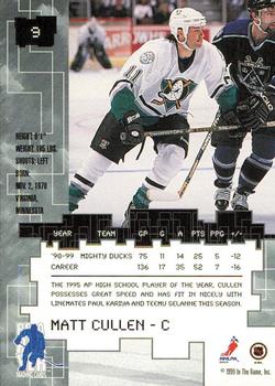 1999-00 Be a Player Millennium Signature Series - Anaheim National Ruby #9 Matt Cullen Back