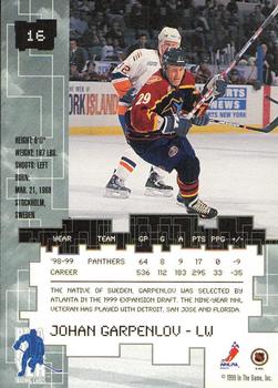 1999-00 Be a Player Millennium Signature Series - Anaheim National Ruby #16 Johan Garpenlov Back