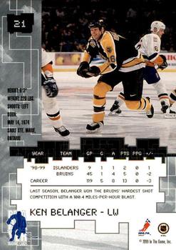 1999-00 Be a Player Millennium Signature Series - Anaheim National Ruby #21 Ken Belanger Back