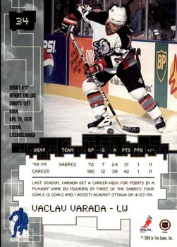 1999-00 Be a Player Millennium Signature Series - Anaheim National Ruby #34 Vaclav Varada Back
