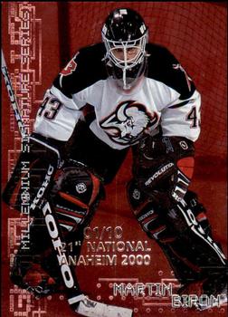 1999-00 Be a Player Millennium Signature Series - Anaheim National Ruby #35 Martin Biron Front