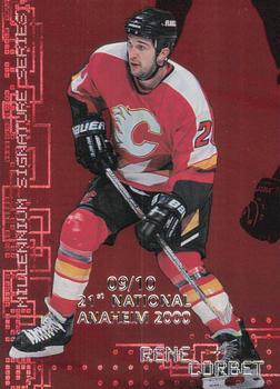 1999-00 Be a Player Millennium Signature Series - Anaheim National Ruby #42 Rene Corbet Front