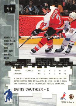 1999-00 Be a Player Millennium Signature Series - Anaheim National Ruby #44 Denis Gauthier Back