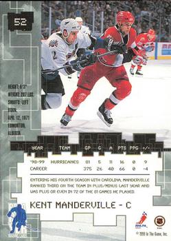 1999-00 Be a Player Millennium Signature Series - Anaheim National Ruby #52 Kent Manderville Back