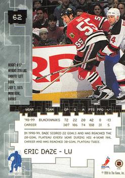 1999-00 Be a Player Millennium Signature Series - Anaheim National Ruby #62 Eric Daze Back