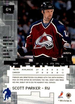 1999-00 Be a Player Millennium Signature Series - Anaheim National Ruby #64 Scott Parker Back