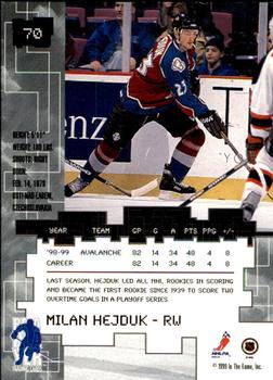 1999-00 Be a Player Millennium Signature Series - Anaheim National Ruby #70 Milan Hejduk Back