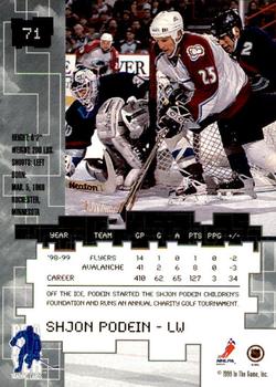 1999-00 Be a Player Millennium Signature Series - Anaheim National Ruby #71 Shjon Podein Back