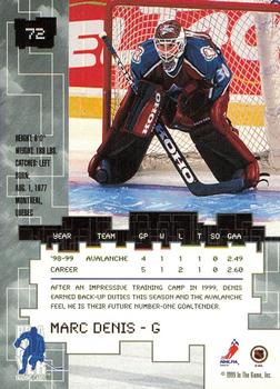 1999-00 Be a Player Millennium Signature Series - Anaheim National Ruby #72 Marc Denis Back