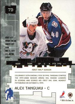 1999-00 Be a Player Millennium Signature Series - Anaheim National Ruby #73 Alex Tanguay Back