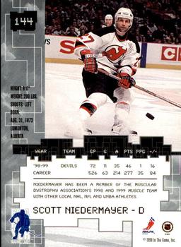1999-00 Be a Player Millennium Signature Series - Anaheim National Ruby #144 Scott Niedermayer Back