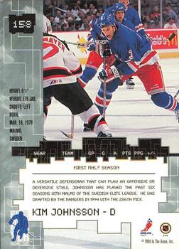 1999-00 Be a Player Millennium Signature Series - Anaheim National Ruby #158 Kim Johnsson Back