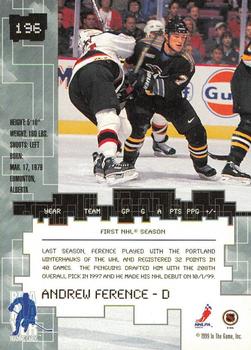 1999-00 Be a Player Millennium Signature Series - Anaheim National Ruby #196 Andrew Ference Back