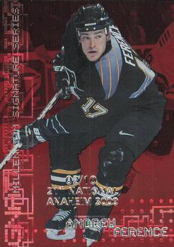 1999-00 Be a Player Millennium Signature Series - Anaheim National Ruby #196 Andrew Ference Front