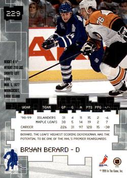 1999-00 Be a Player Millennium Signature Series - Anaheim National Ruby #229 Bryan Berard Back