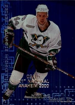 1999-00 Be a Player Millennium Signature Series - Anaheim National Sapphire #4 Niclas Havelid Front