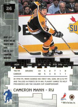 1999-00 Be a Player Millennium Signature Series - Anaheim National Sapphire #26 Cameron Mann Back