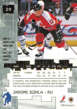 1999-00 Be a Player Millennium Signature Series - Anaheim National Sapphire #39 Jarome Iginla Back