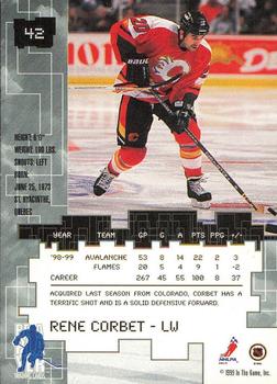 1999-00 Be a Player Millennium Signature Series - Anaheim National Sapphire #42 Rene Corbet Back