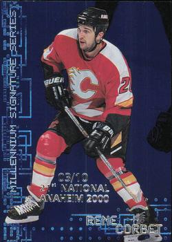 1999-00 Be a Player Millennium Signature Series - Anaheim National Sapphire #42 Rene Corbet Front