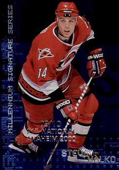 1999-00 Be a Player Millennium Signature Series - Anaheim National Sapphire #47 Steve Halko Front