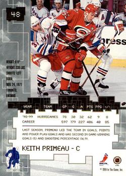1999-00 Be a Player Millennium Signature Series - Anaheim National Sapphire #48 Keith Primeau Back