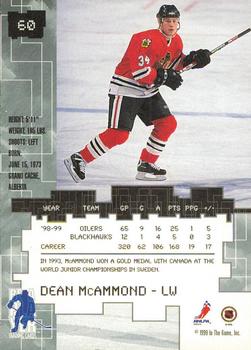 1999-00 Be a Player Millennium Signature Series - Anaheim National Sapphire #60 Dean McAmmond Back