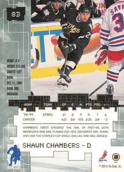 1999-00 Be a Player Millennium Signature Series - Anaheim National Sapphire #83 Shawn Chambers Back