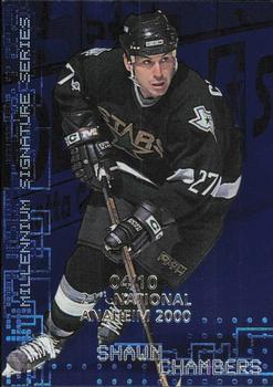 1999-00 Be a Player Millennium Signature Series - Anaheim National Sapphire #83 Shawn Chambers Front