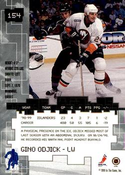 1999-00 Be a Player Millennium Signature Series - Anaheim National Sapphire #154 Gino Odjick Back