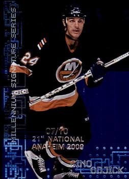 1999-00 Be a Player Millennium Signature Series - Anaheim National Sapphire #154 Gino Odjick Front