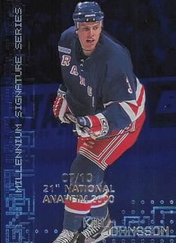 1999-00 Be a Player Millennium Signature Series - Anaheim National Sapphire #158 Kim Johnsson Front