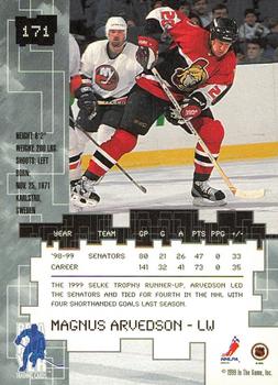 1999-00 Be a Player Millennium Signature Series - Anaheim National Sapphire #171 Magnus Arvedson Back